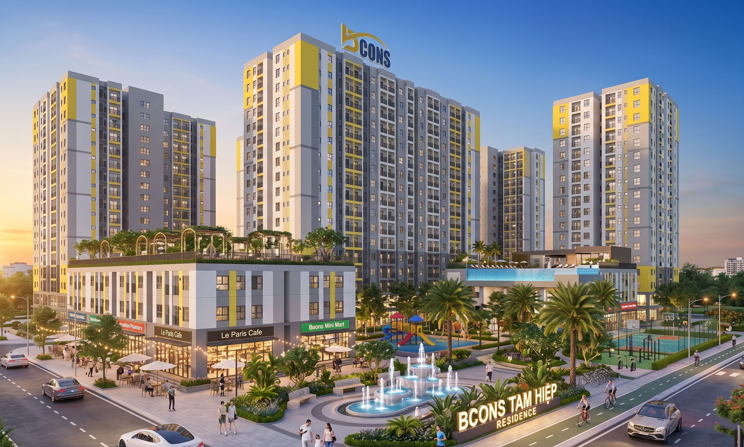Phối Cảnh Dự Án - Bcons Central Park Biên Hòa