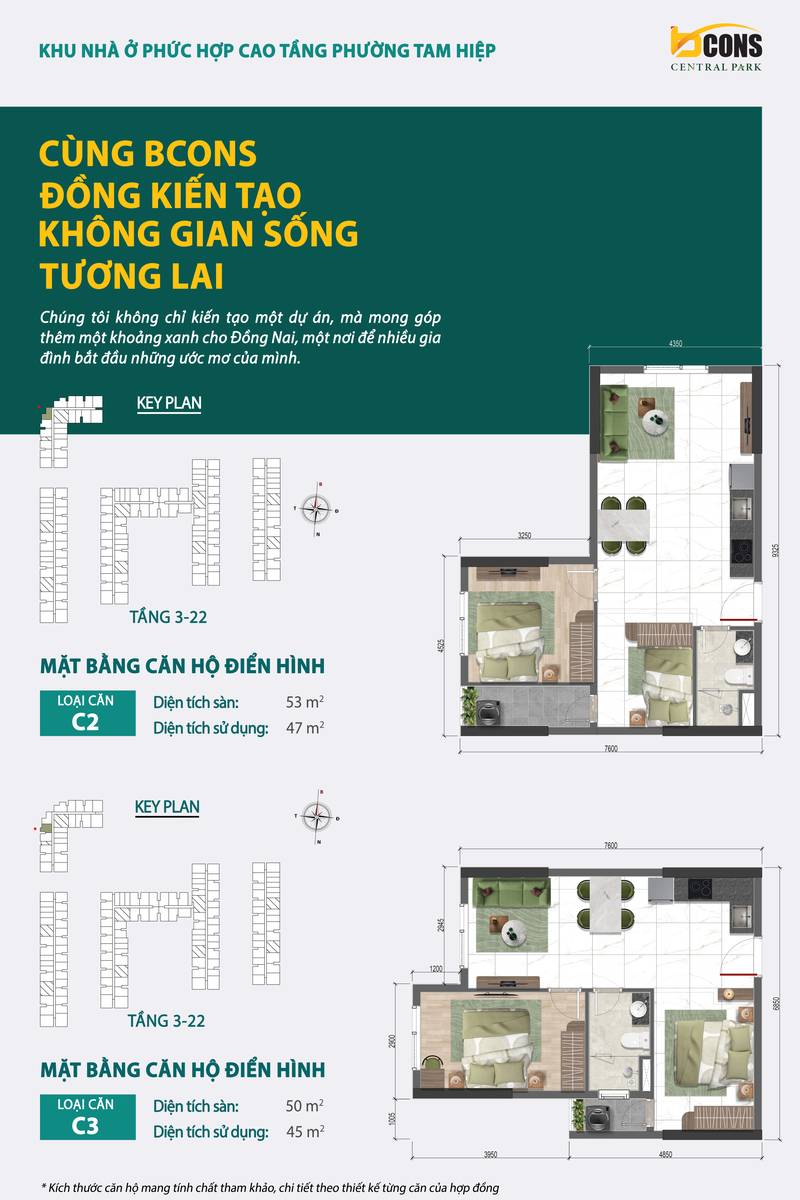 Căn hộ 3 phòng ngủ 1